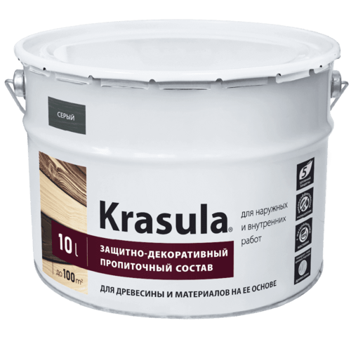 Защитно-декоративный состав для древесины «KRASULA®»